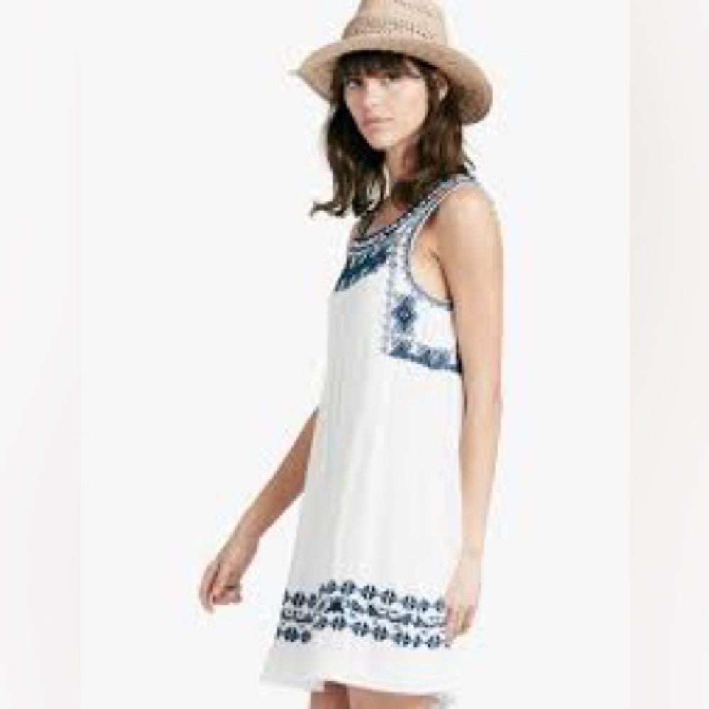Lucky Brand white embroidered dress size S.  Like new.